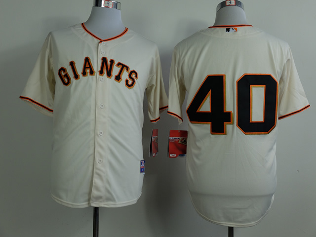 Men San Francisco Giants 40 No name Cream MLB Jerseys